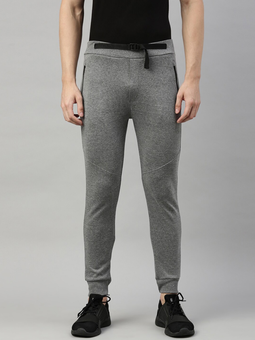 

Proline Men Cotton Mid-Rise Joggers, Grey