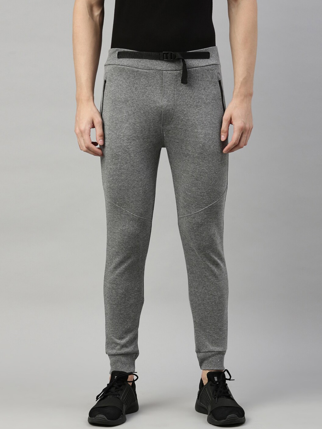 

Proline Men Mid-Rise Joggers, Grey