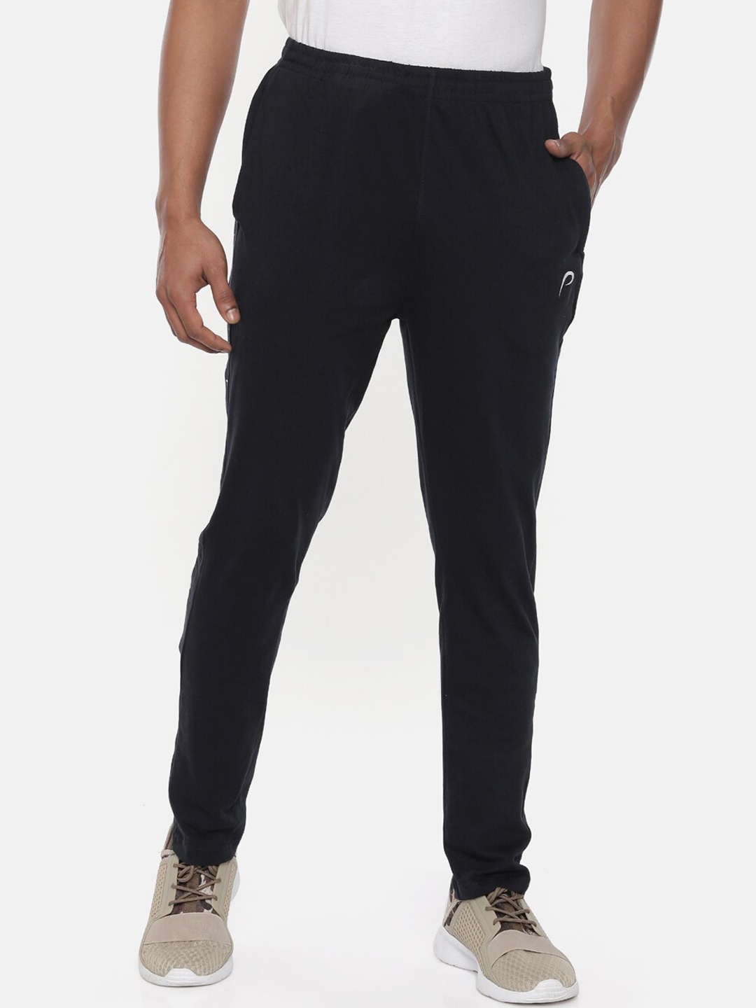 

Proline Men Cotton Mid Rise Track Pants, Black