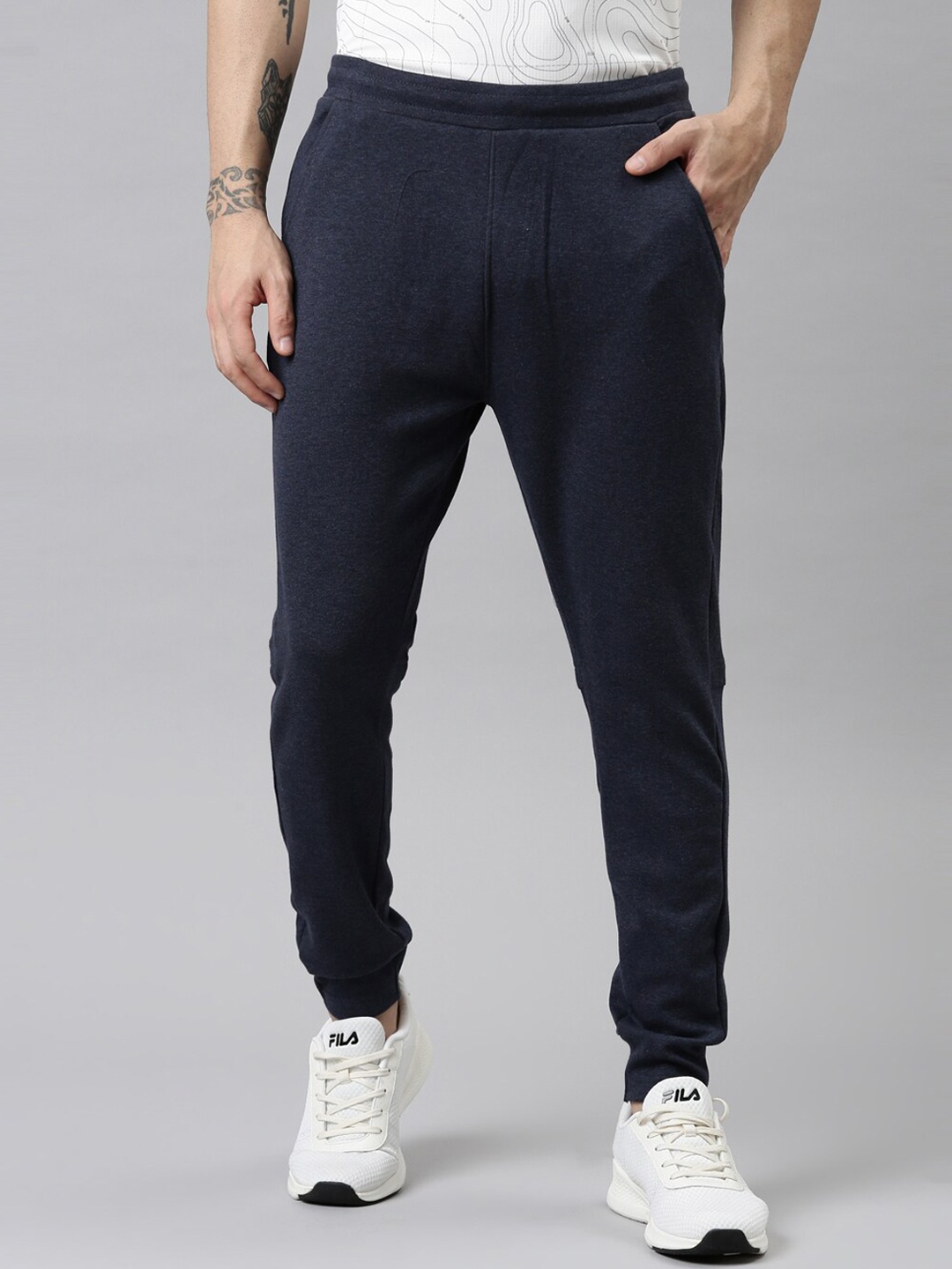

Proline Men Cotton Mid-Rise Track Pants, Blue