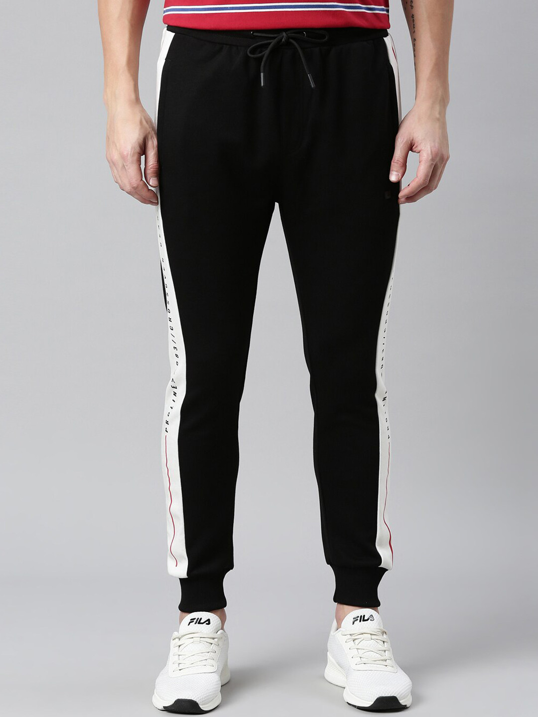 

Proline Men Cotton Mid-Rise Joggers, Black