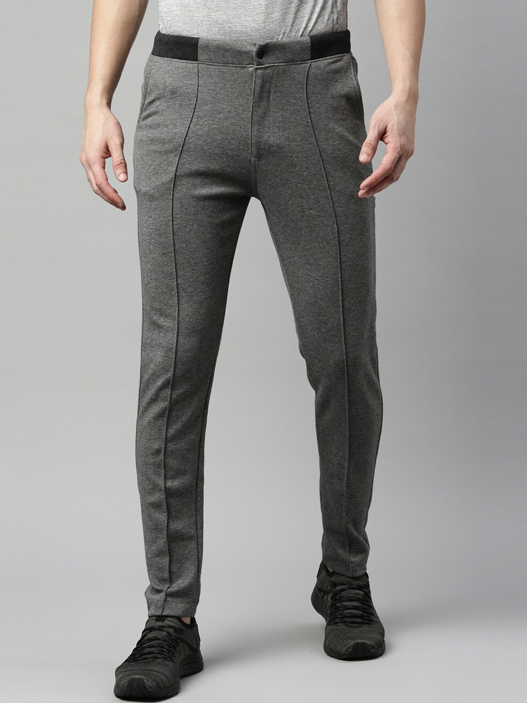 

Proline Men Cotton Mid-Rise Track Pants, Grey