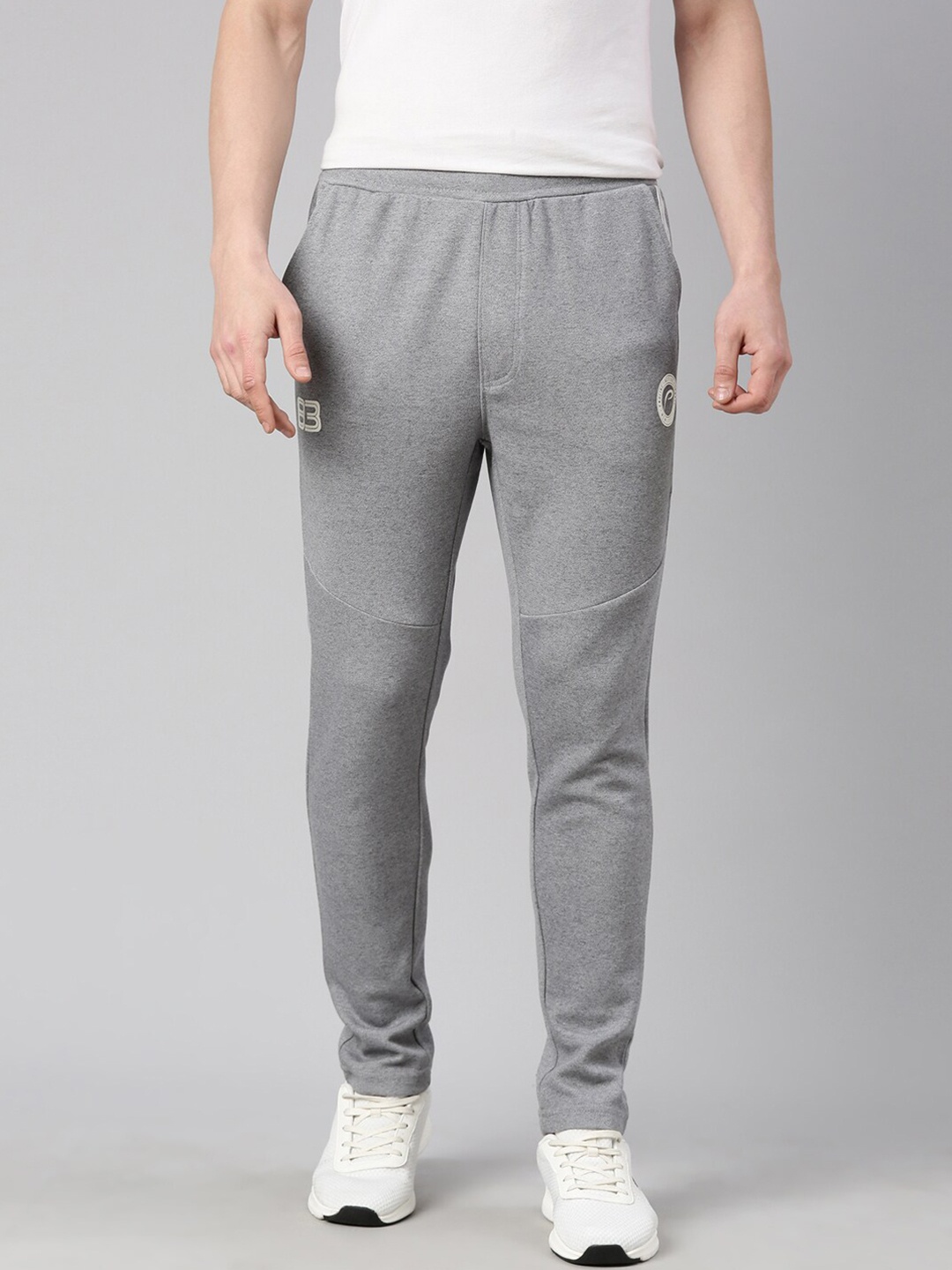 

Proline Men Cotton Mid-Rise Joggers, Grey