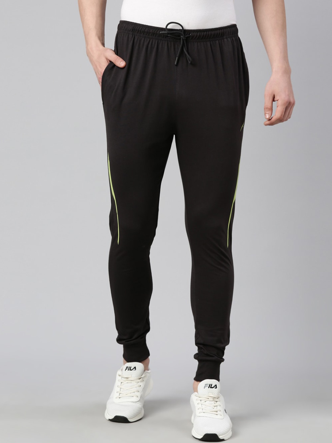 

Proline Men Cotton Mid-Rise Joggers, Grey