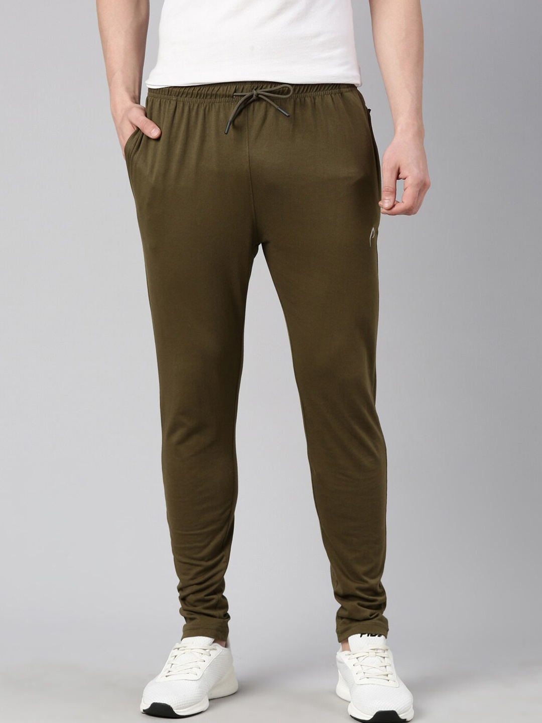 

Proline Men Cotton Mid-Rise Track Pants, Olive