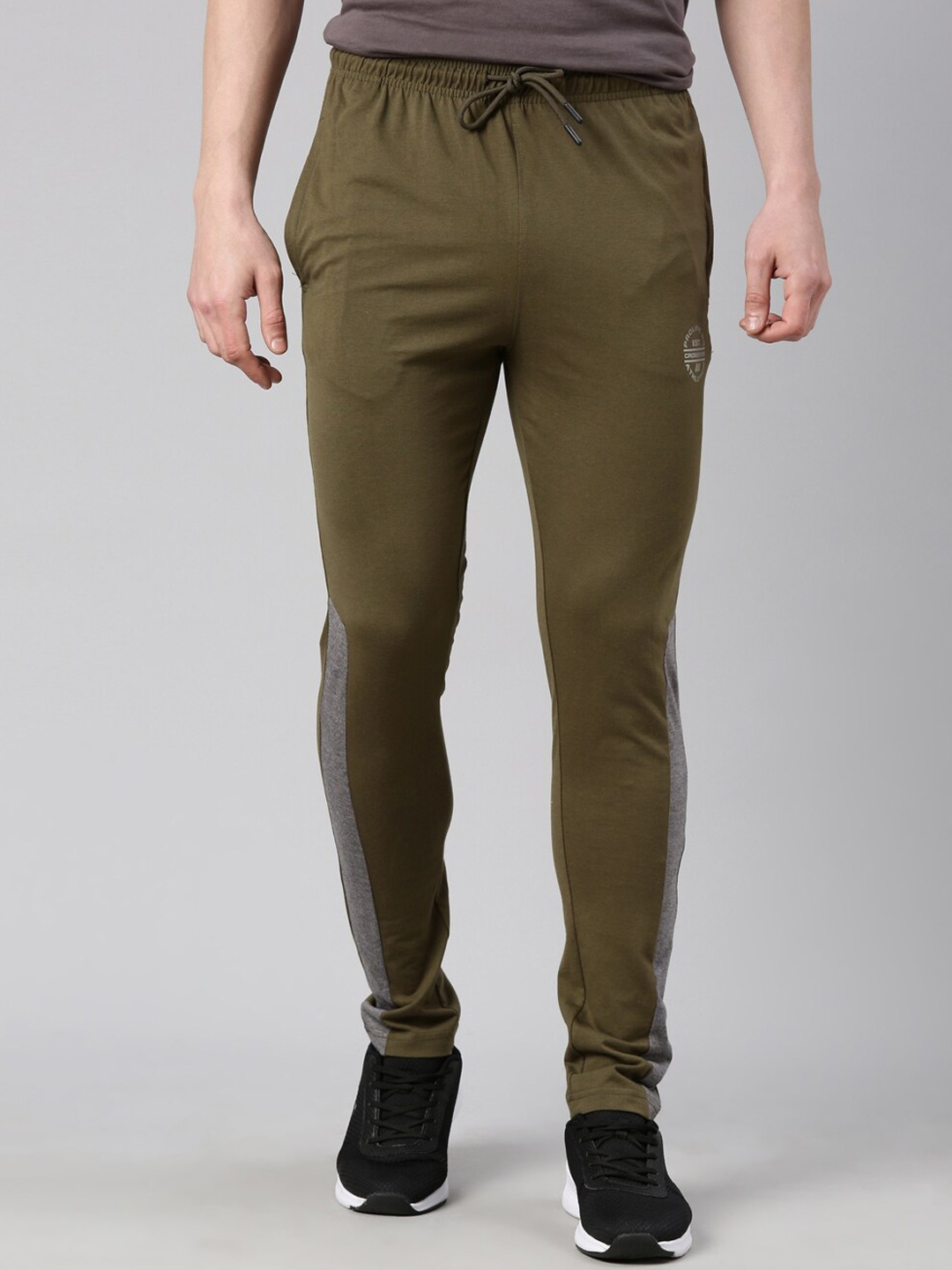 

Proline Men Cotton Mid-Rise Track Pant, Olive