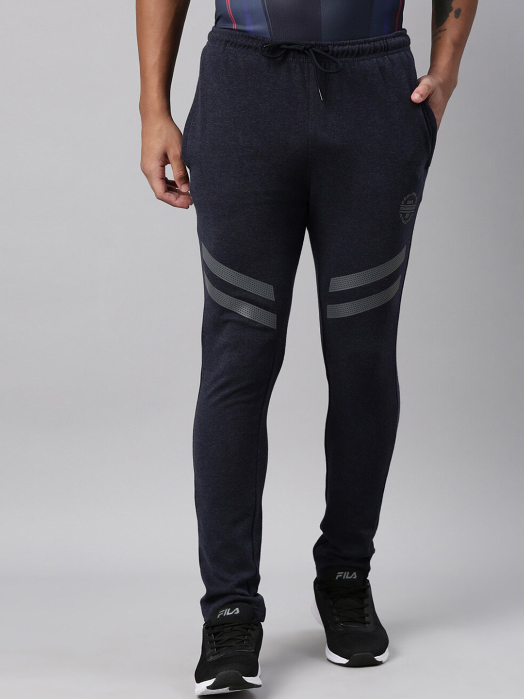 

Proline Men Cotton Mid-Rise Track Pants, Blue