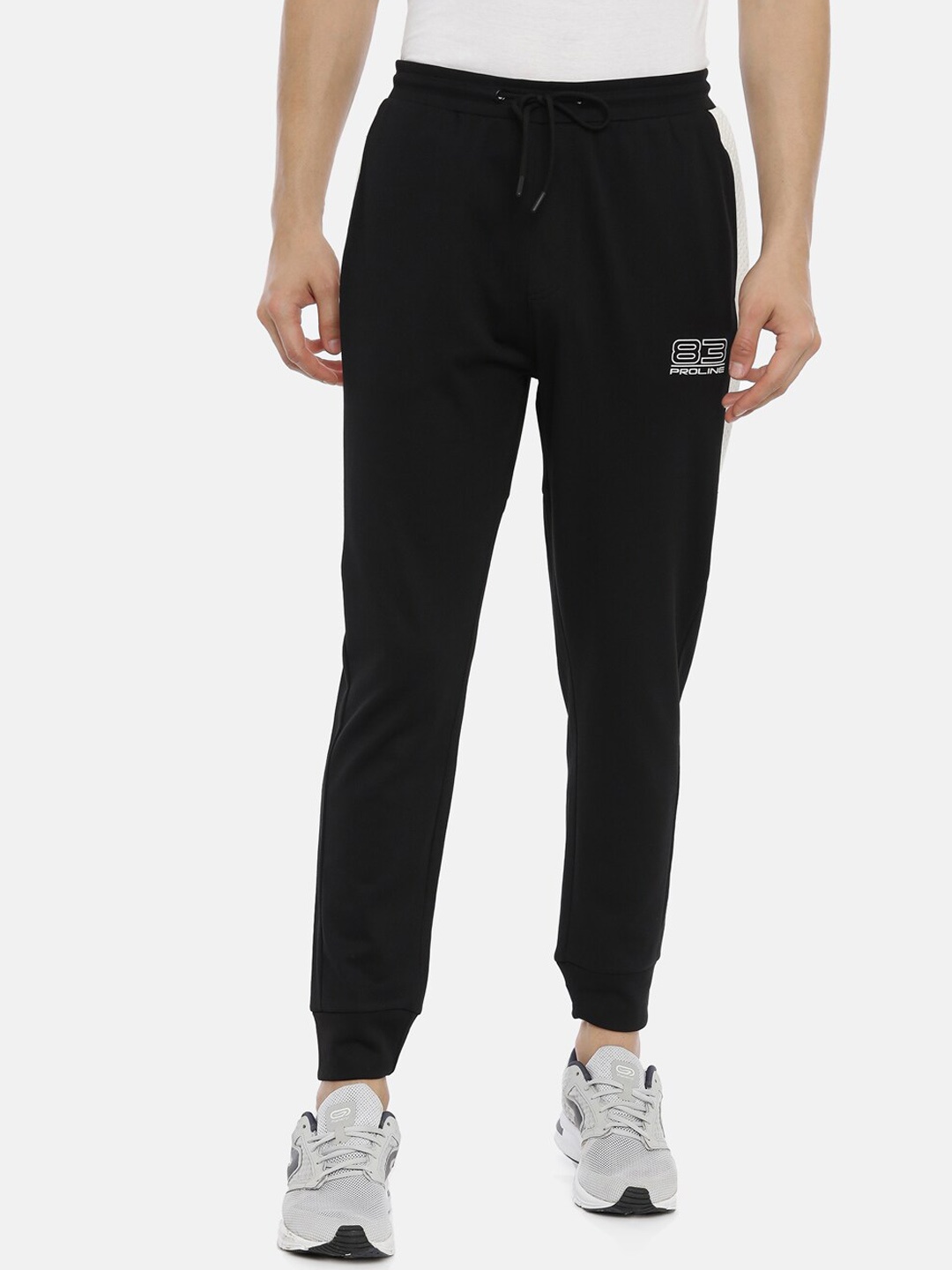 

Proline Men Mid-Rise Cotton Joggers, Black