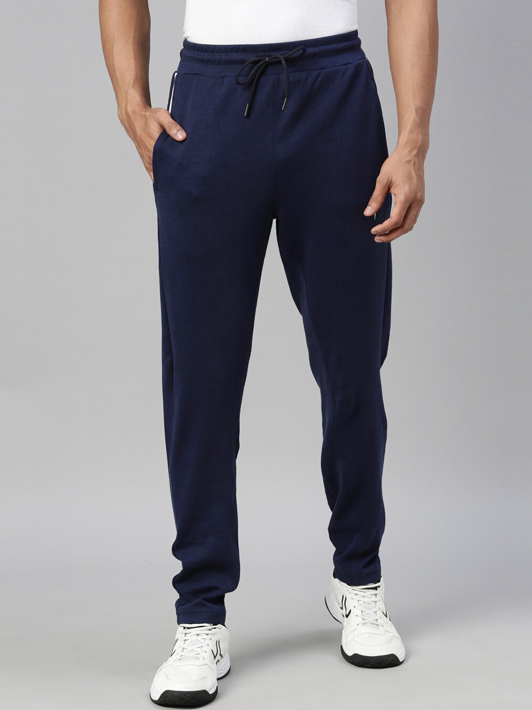 

Proline Men Mid-Rise Cotton Track Pants, Navy blue