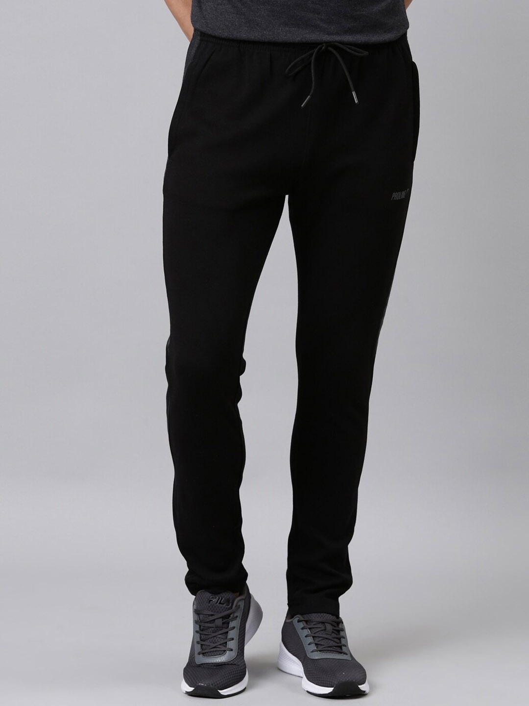

Proline Men Mid-Rise Cotton Track Pants, Black
