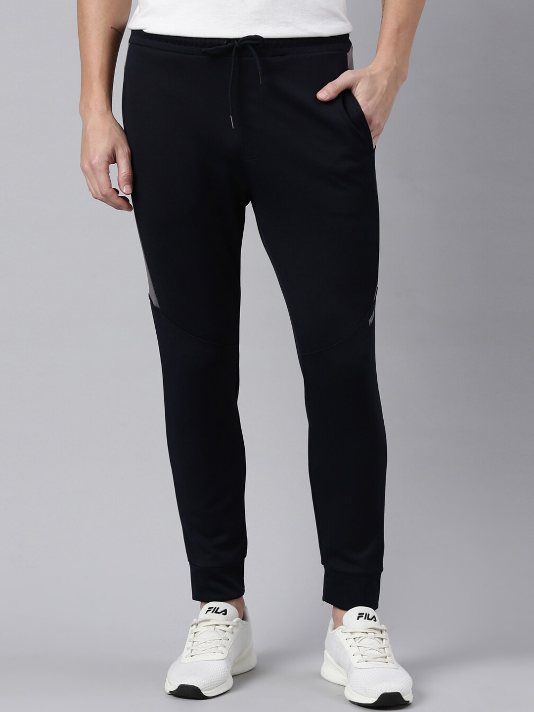 

Proline Men Mid-Rise Cotton Joggers, Navy blue