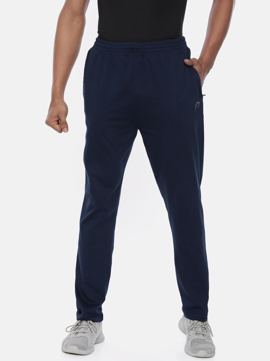 

Proline Men Mid-Rise Cotton Track Pants, Navy blue