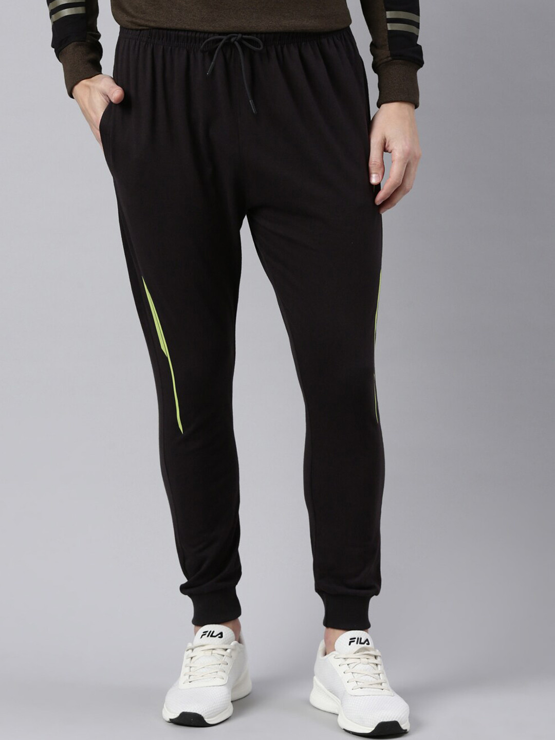 

Proline Men Mid-Rise Pure Cotton Joggers, Charcoal