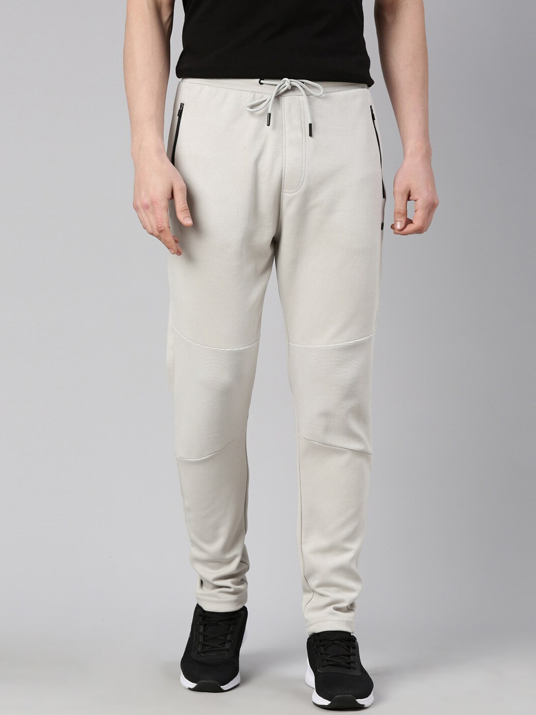 

Proline Men Mid-Rise Pure Cotton Track Pants, Off white