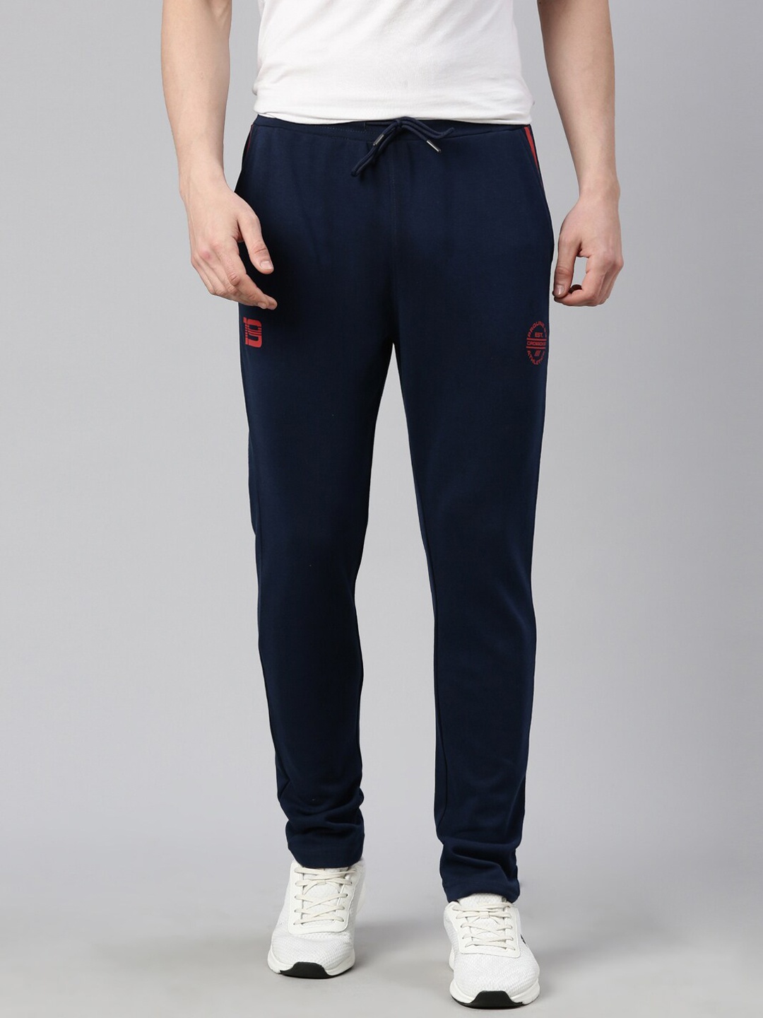 

Proline Men Mid-Rise Cotton Track Pants, Navy blue