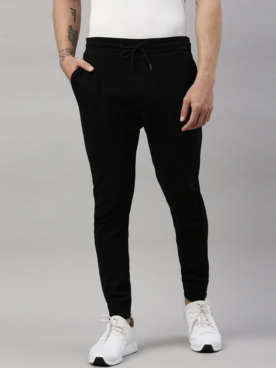 

Proline Men Mid-Rise Cotton Jogger, Black