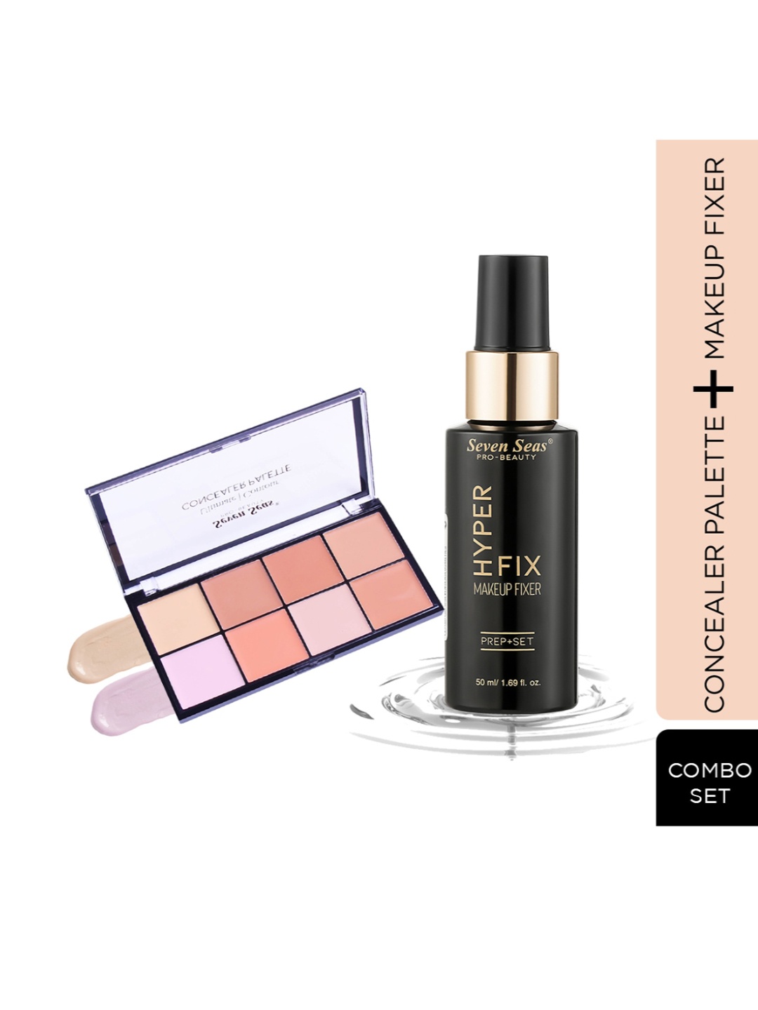 

Seven Seas Long Lasting Makeup Fixer With Concealer Palette, Multi