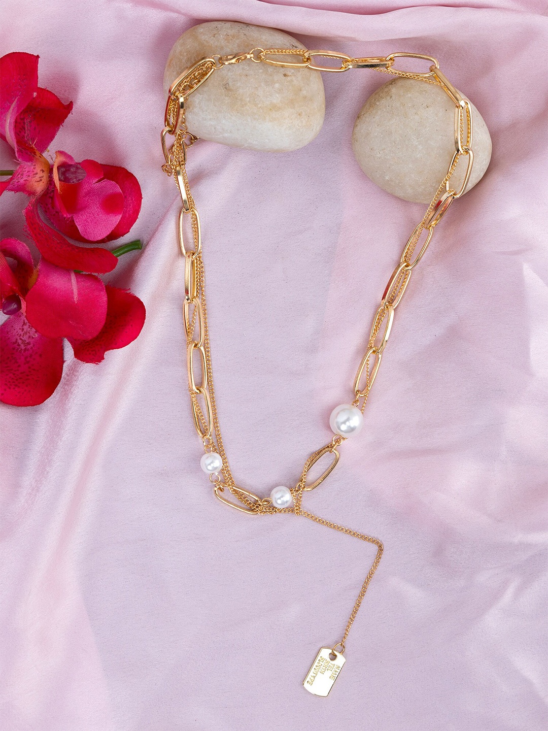 

Kazo Gold-Plated Beaded Layered Chain