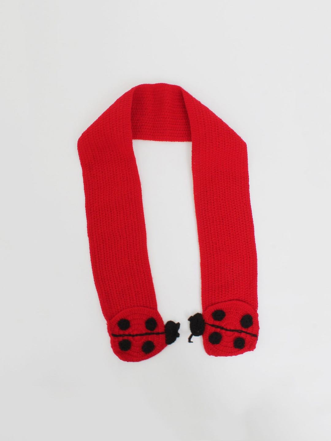 

Woonie Kids Self-Design Knitted Acrylic Muffler, Red