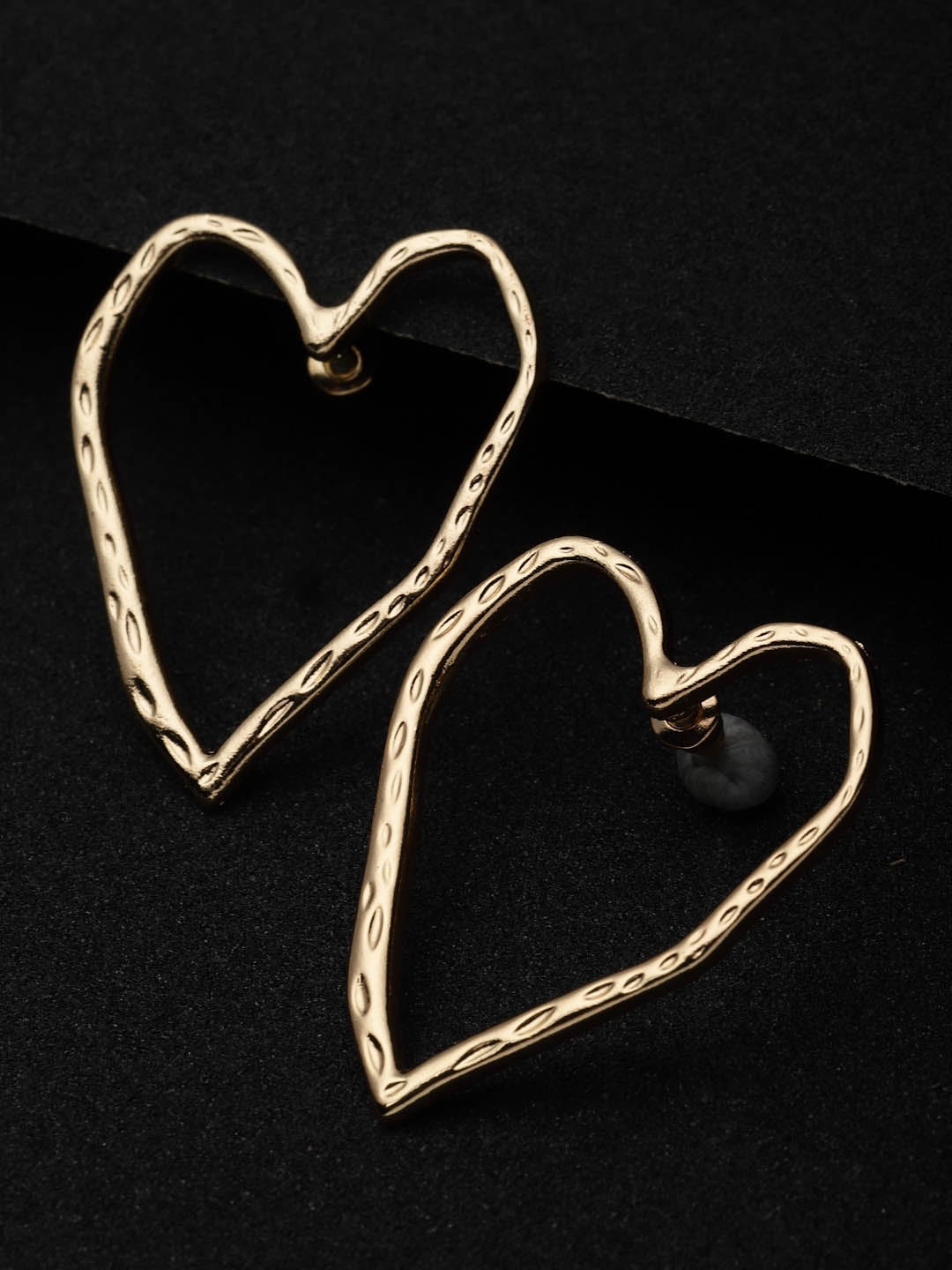 

VOGUE PANASH Gold-Plated Heart Shaped Drop Earrings