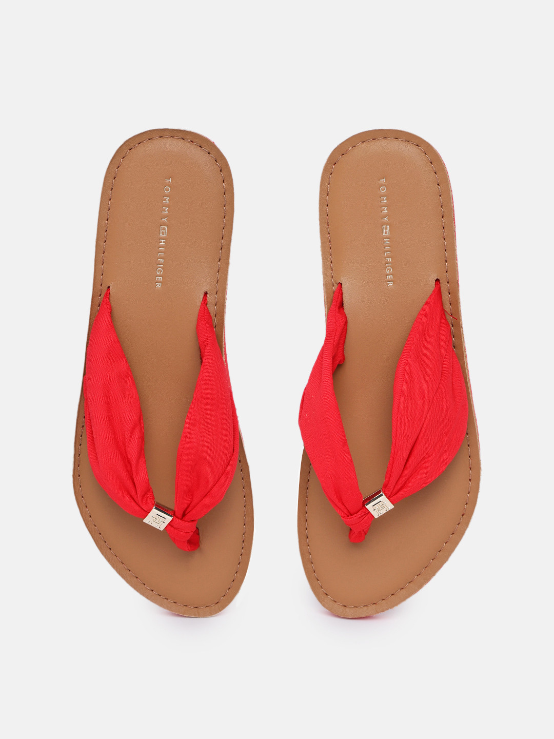 

Tommy Hilfiger Women Solid Thong Flip Flops, Red
