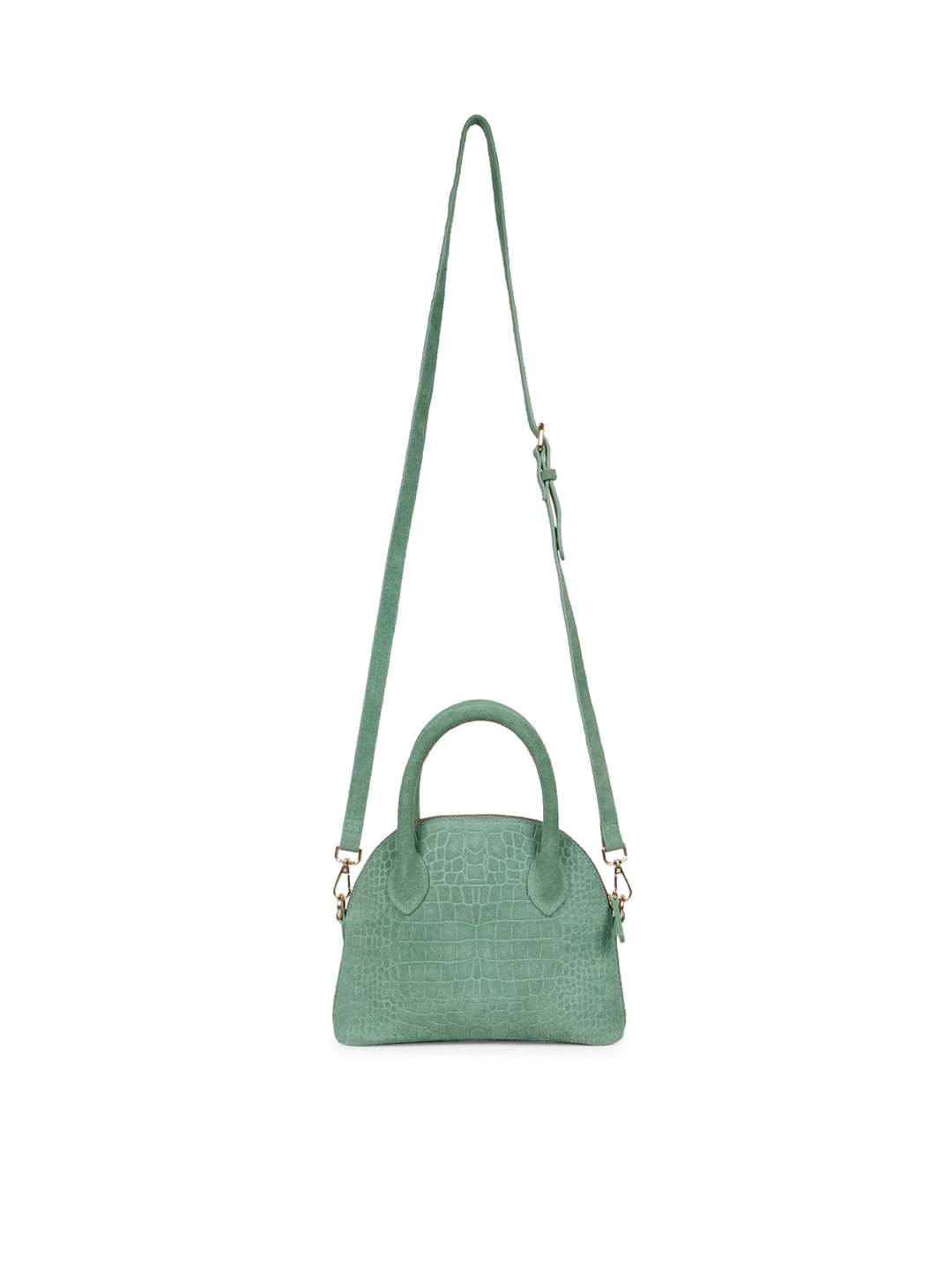 

Saint G Textured Leather Structured Handheld Bag, Sea green