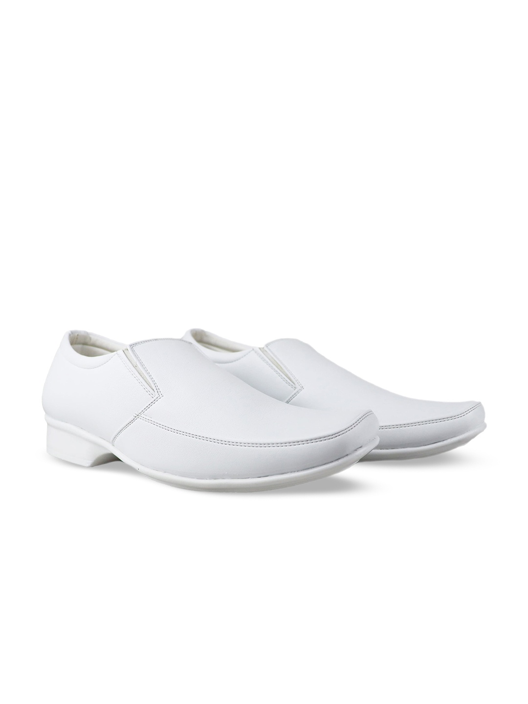 

HikBi Men Leather Formal Slip-Ons, White