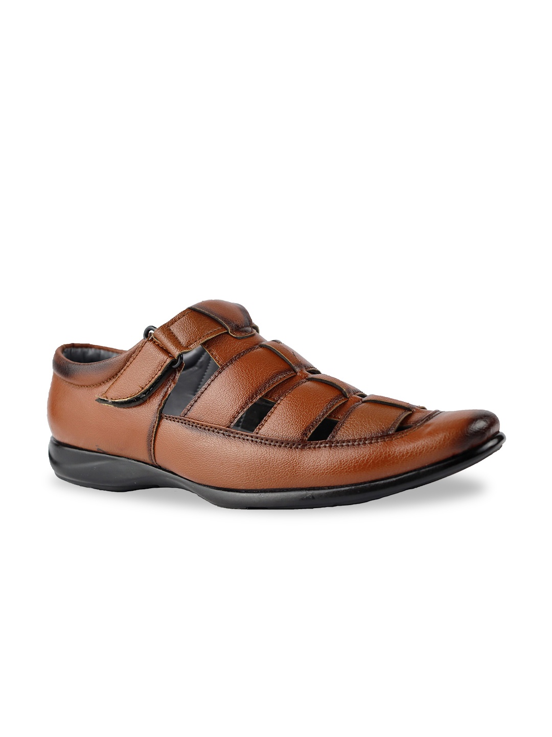 

HikBi Lightweight Leather Fisherman Sandals, Tan