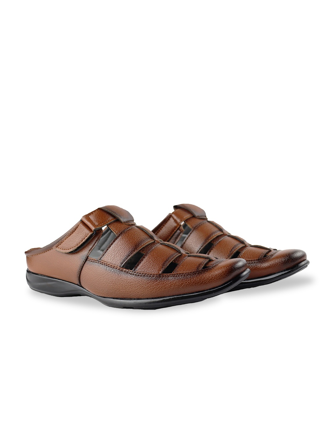 

HikBi Lightweight Leather Fisherman Sandals, Tan