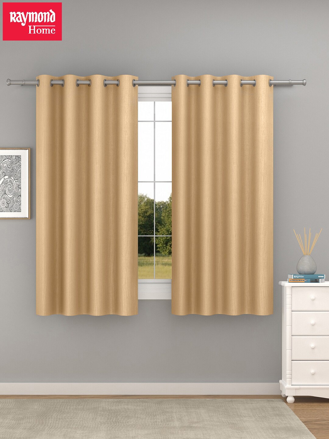 

Raymond Home Cream-Coloured 2 Pcs Window Curtains