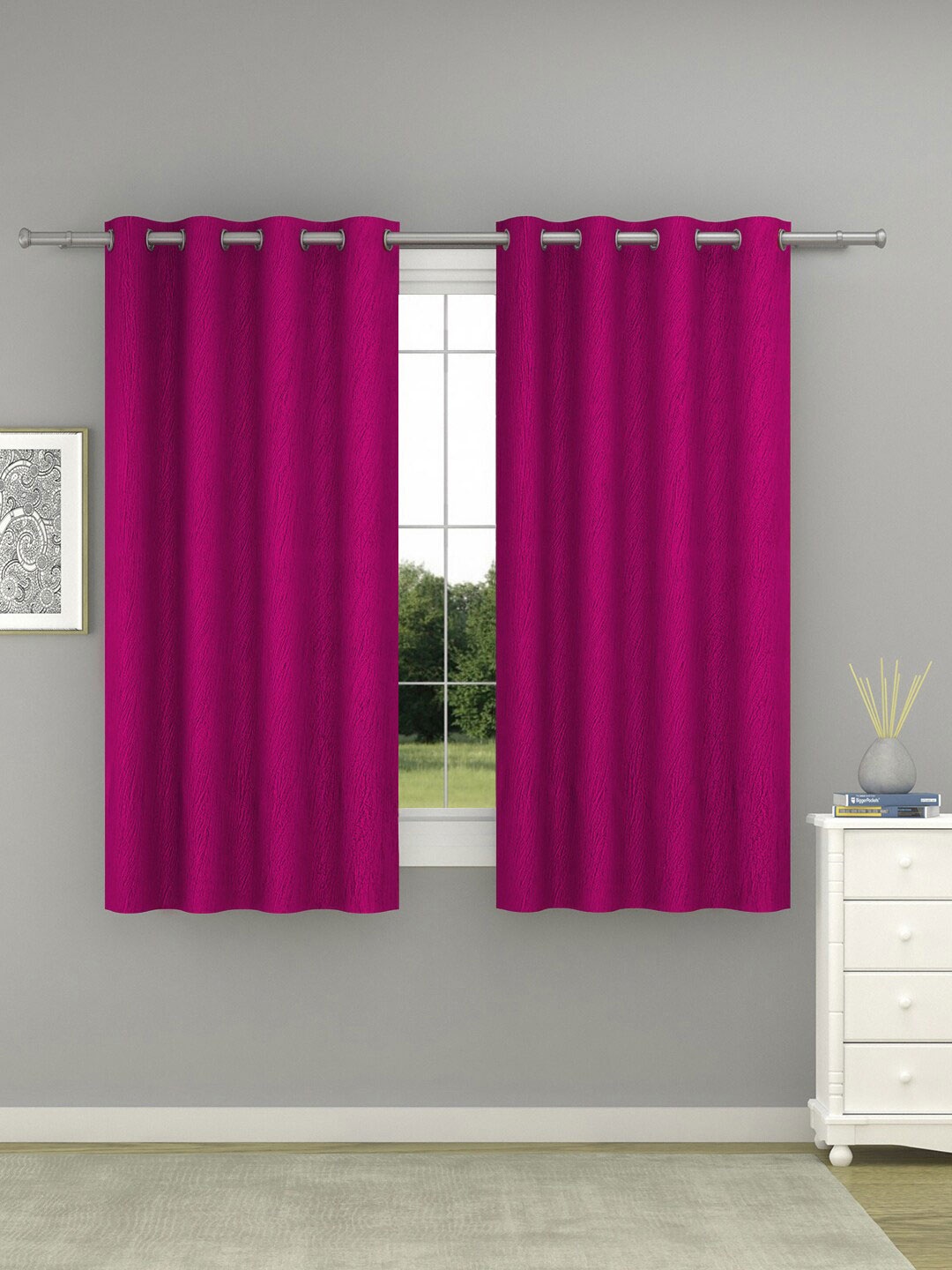 

Raymond Home Purple 2 Pcs Solid Window Curtains