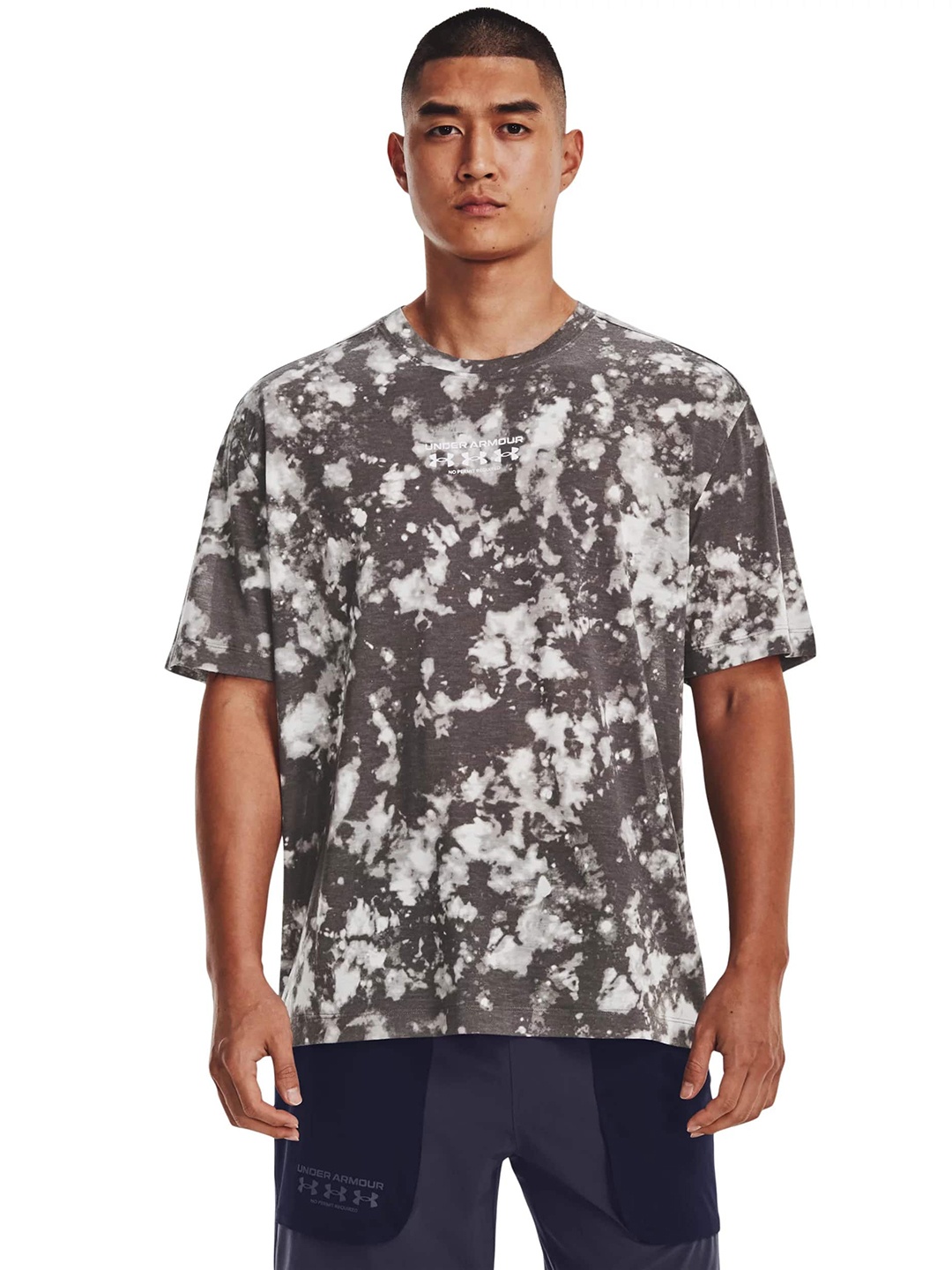 

UNDER ARMOUR Men Tie and Dye Run The Trail Loose T-shirt, Champagne