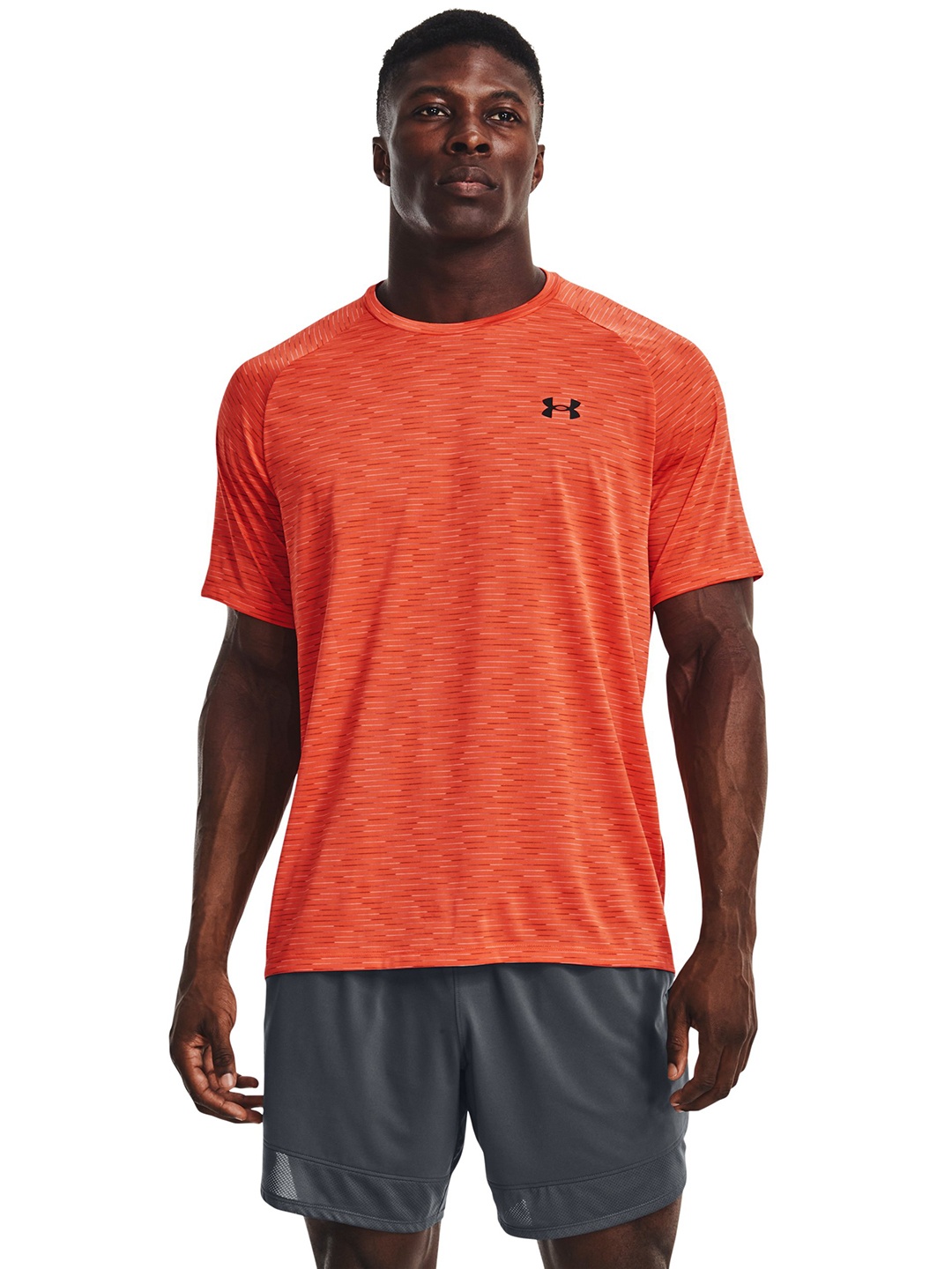 

UNDER ARMOUR Tech 2.0 Dash Striped Loose T-shirt, Orange