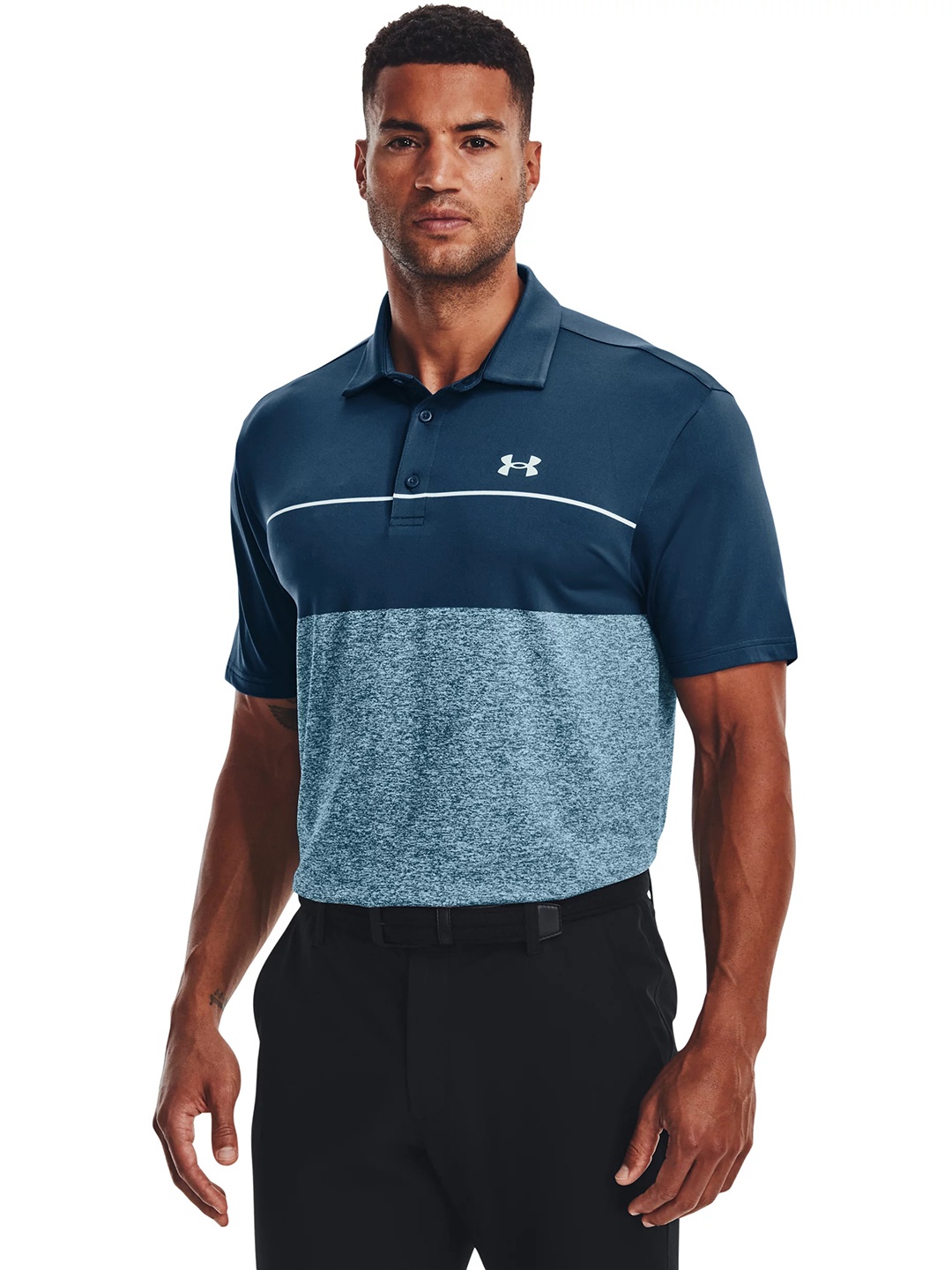 

UNDER ARMOUR Colourblocked Polo Collar Loose T-shirt, Teal