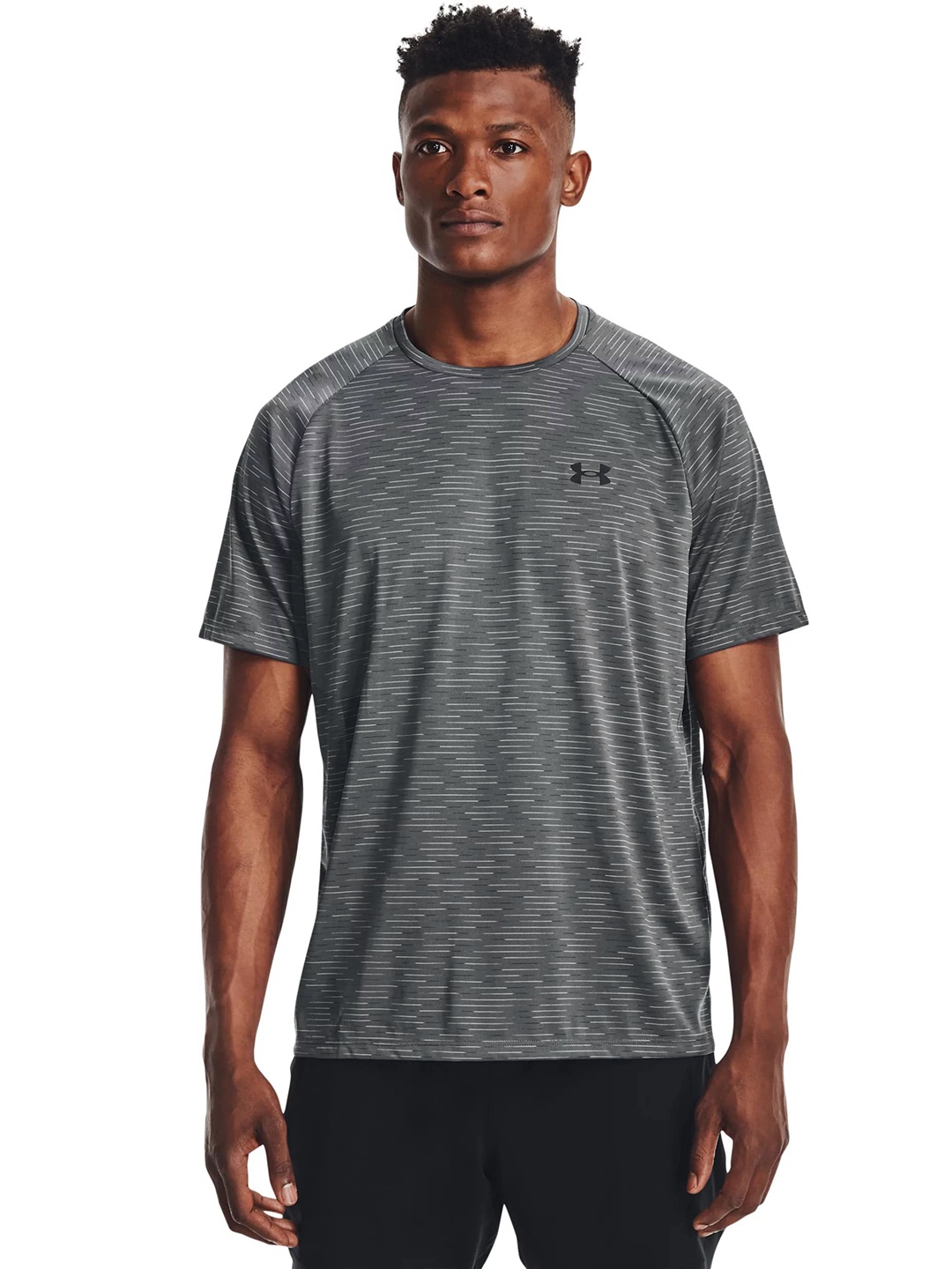 

UNDER ARMOUR Striped Loose T-shirt, Charcoal