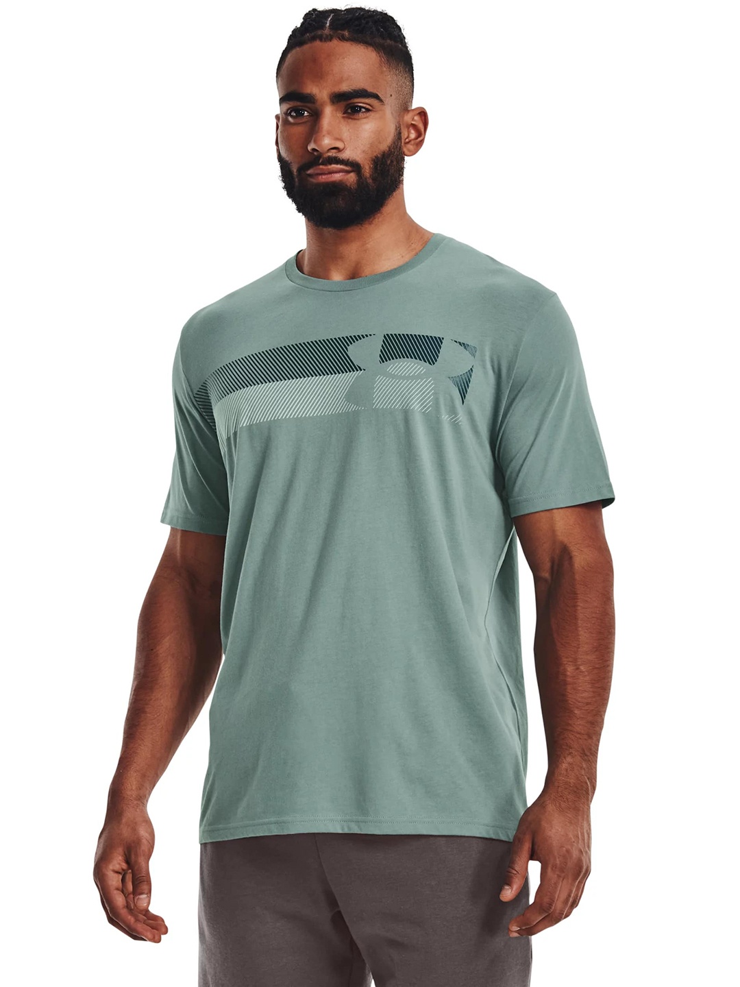 

UNDER ARMOUR Brand Logo Printed Loose T-shirt, Green