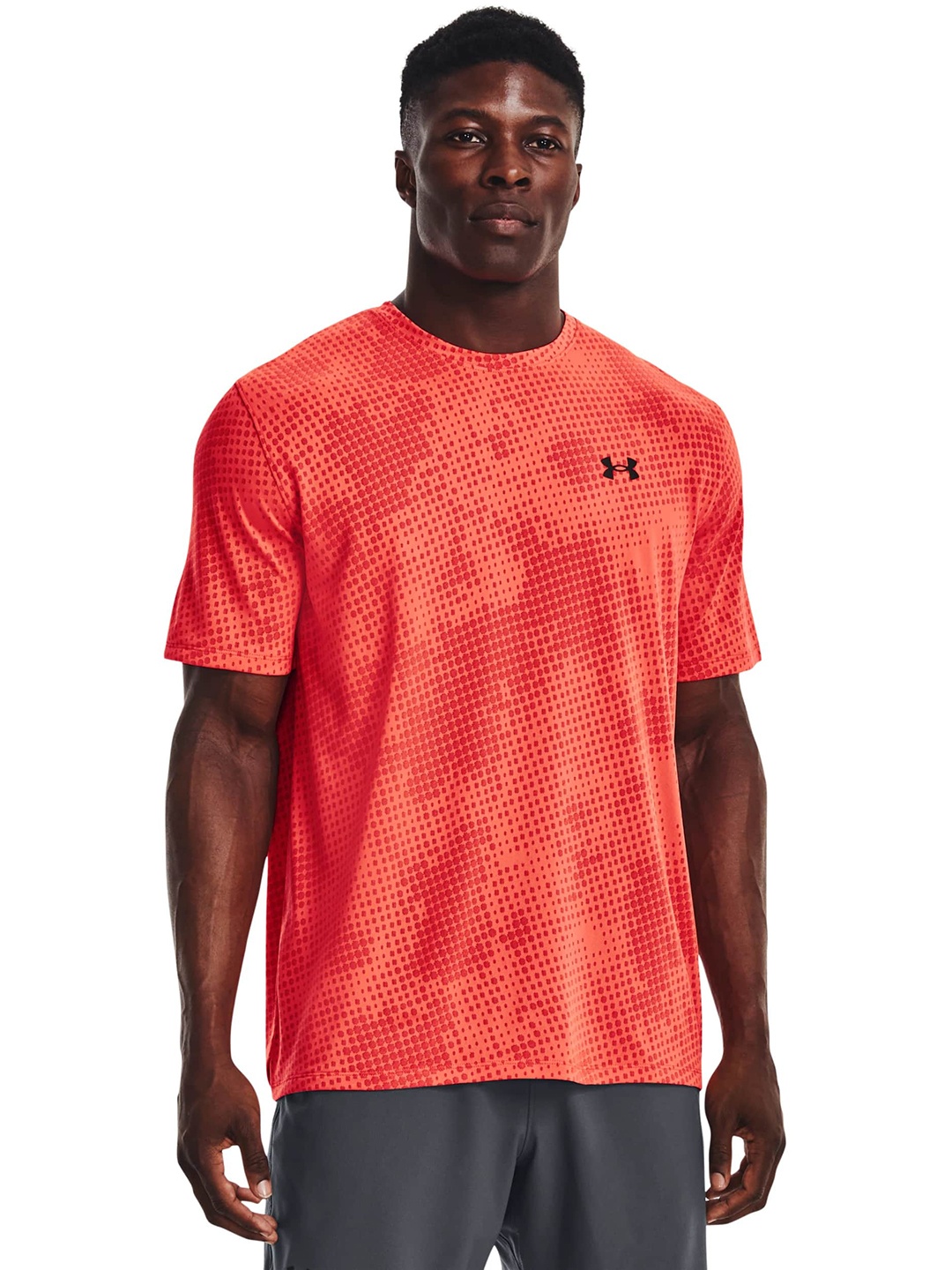 

UNDER ARMOUR Training Vent Jacq SS T-Shirt, Coral