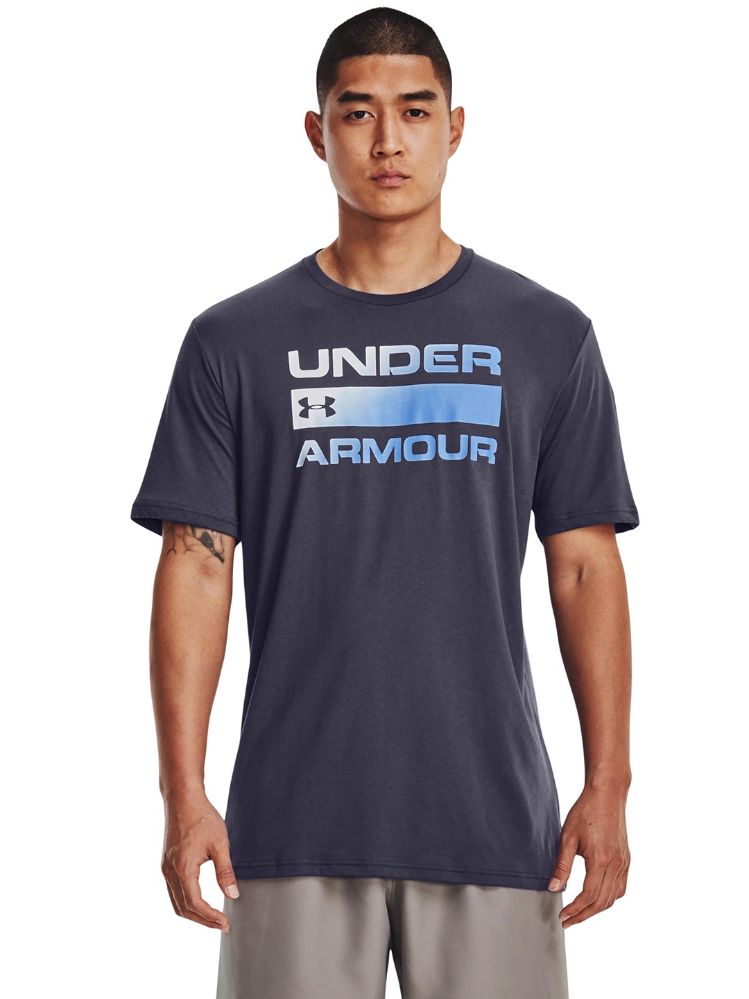 

UNDER ARMOUR Brand Logo Printed Loose T-shirt, Blue