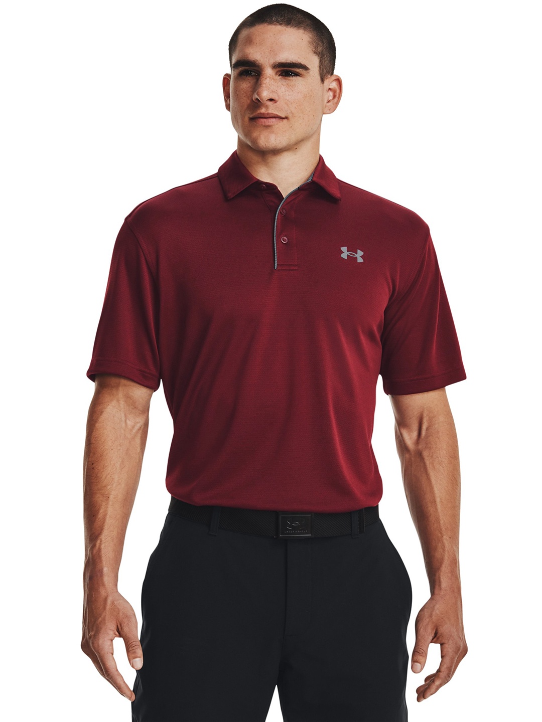 

UNDER ARMOUR Tech Polo Collar Golf Loose T-shirt, Maroon