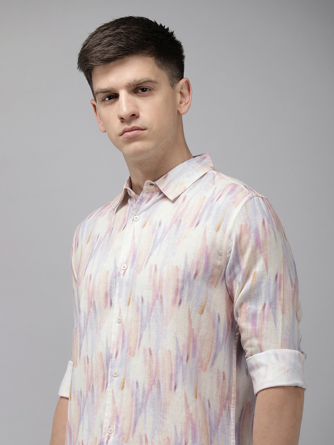 

THE BEAR HOUSE Ardor Edition Slim Fit Opaque Printed Casual Shirt, Multi