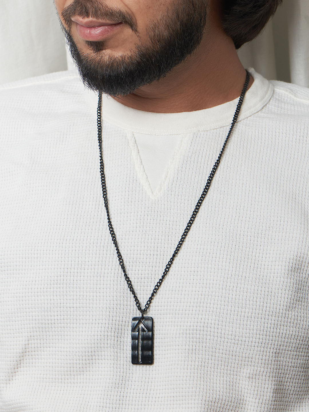 

The Bro Code Men Dog Tag Charm Pendant Necklace, Black
