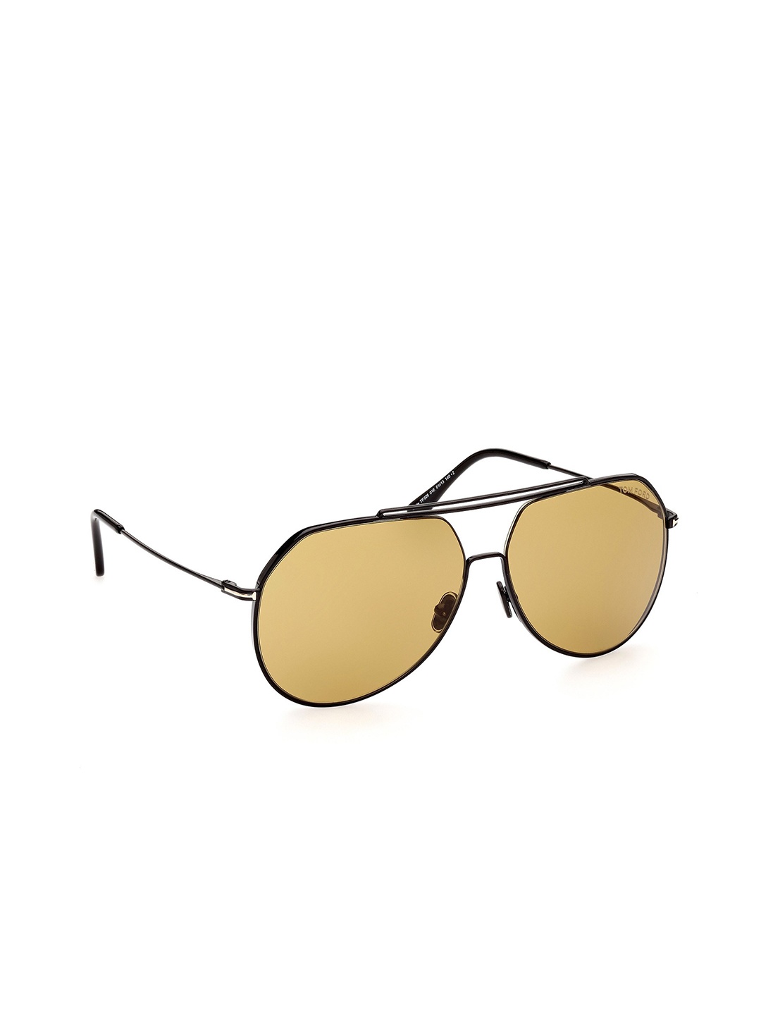 

Tom Ford Men Full Rim Aviator Sunglasses with UV Protected Lens FT0926 61 01E, Brown