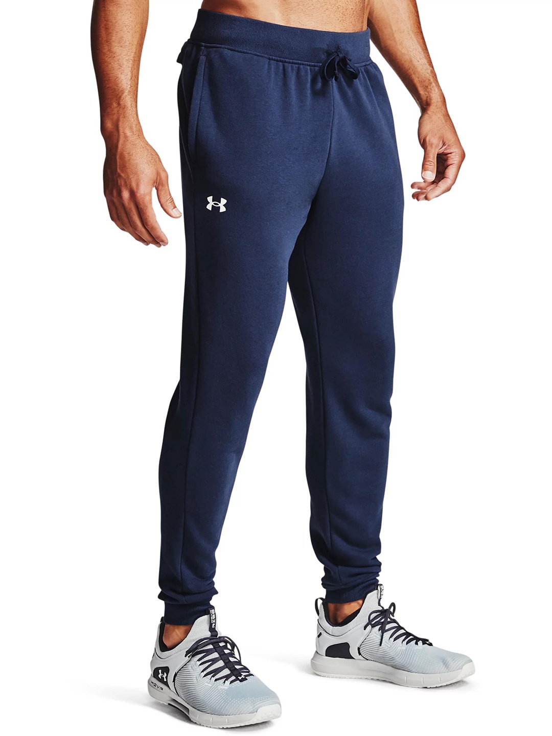 

UNDER ARMOUR Men Solid Mid-Rise Regular Fit Sports Joggers, Navy blue