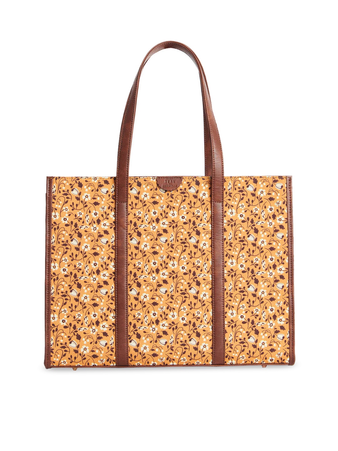 

TEAL BY CHUMBAK Oversized Shopper Tote Bag, Yellow