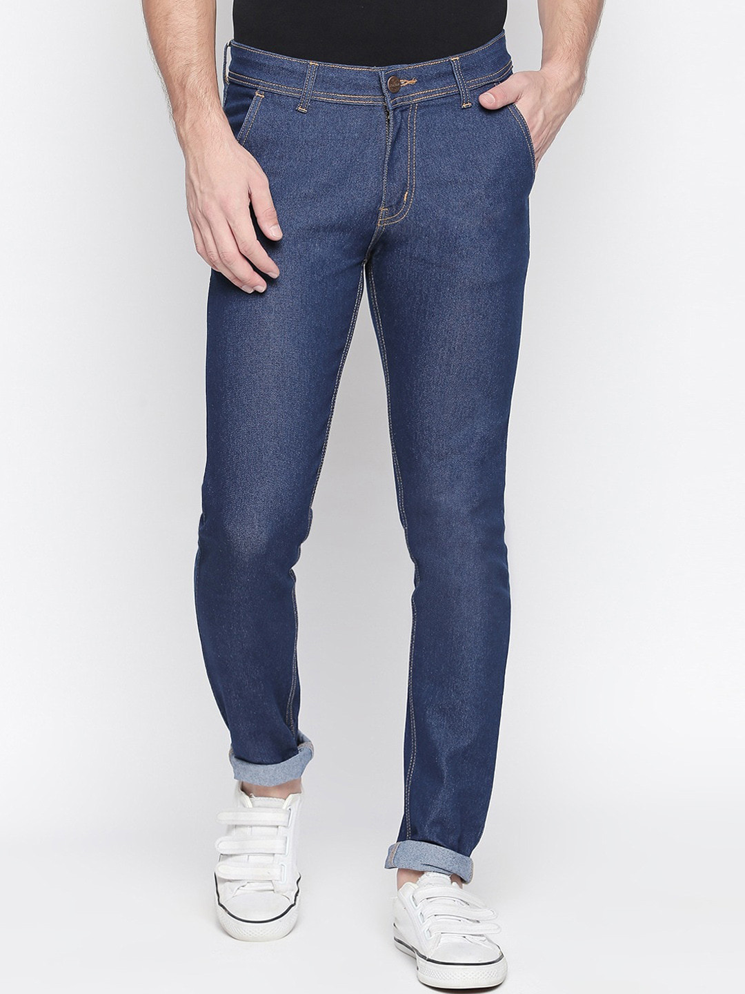 

High Star Men Slim Fit Mid-Rise Stretchable Jeans, Blue