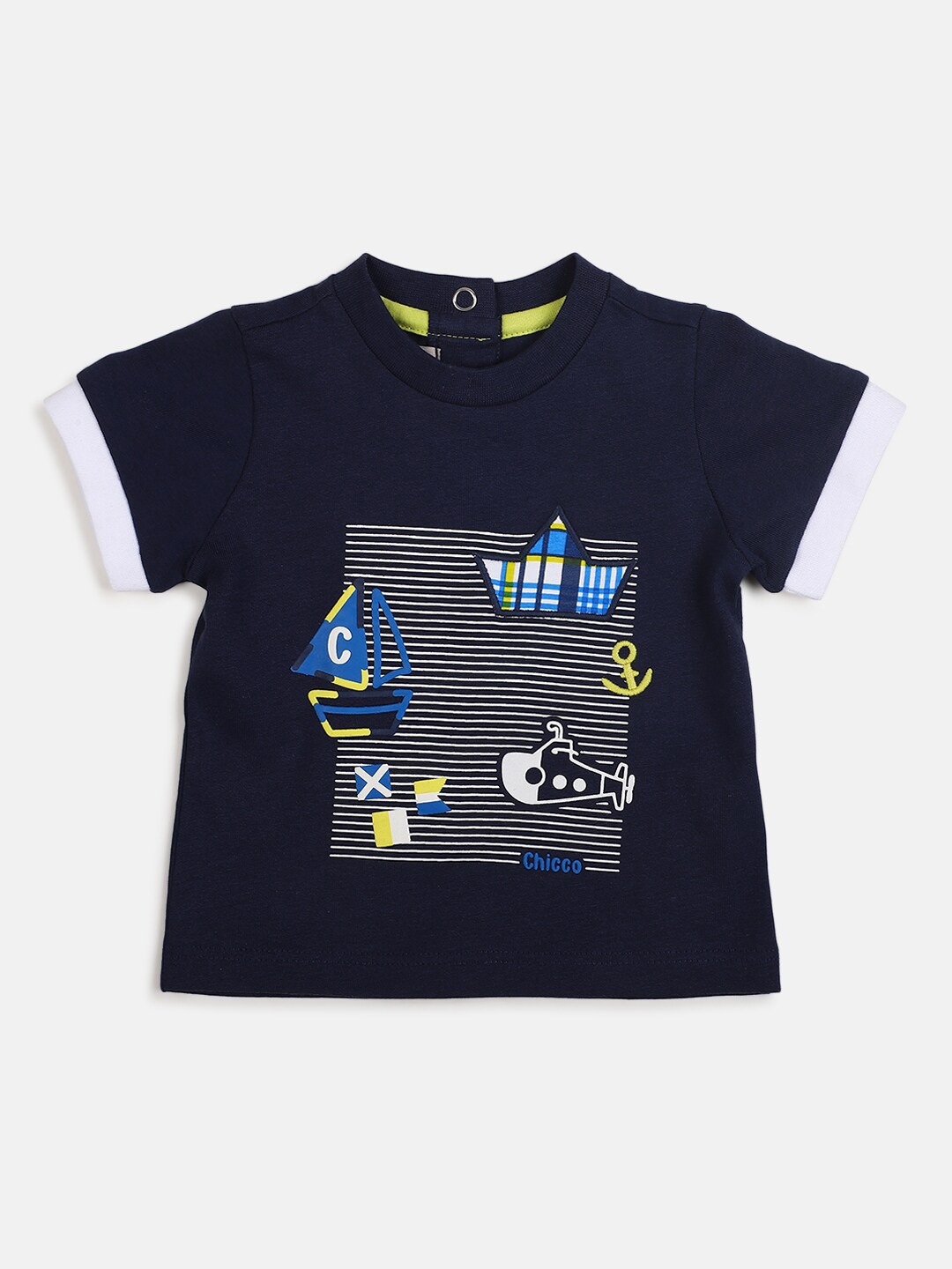 

Chicco Boys Graphic Printed Pure Cotton T-shirt, Blue