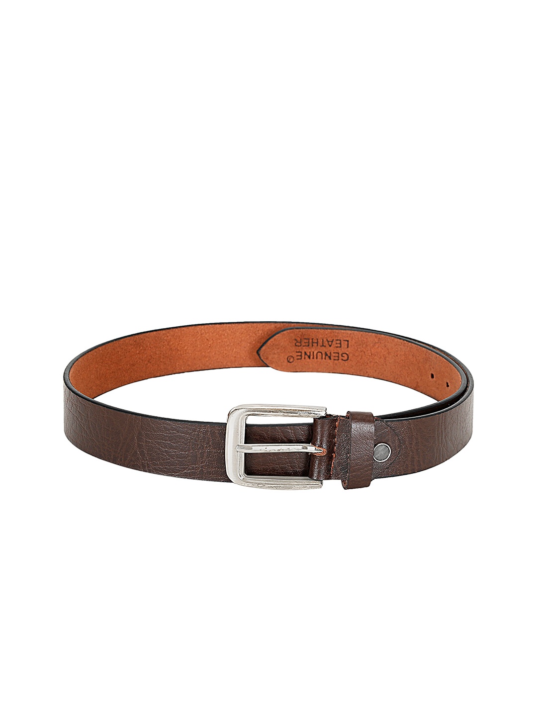 

amicraft Men Textured Leather Tang Slim Formal Belt, Brown