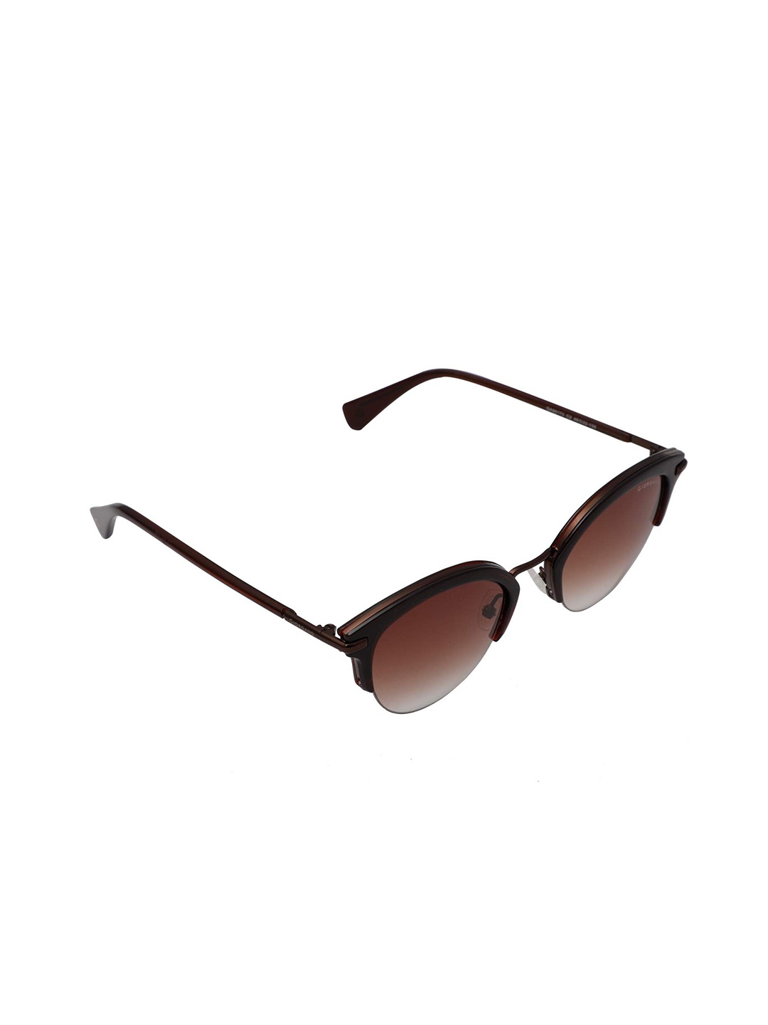 

GIORDANO Women Browline Sunglasses With UV Protected Lens-GA90172C02, Brown