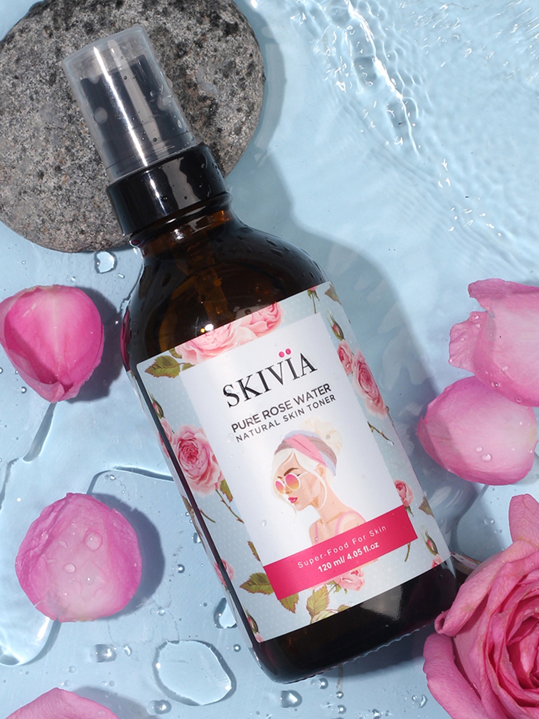 

SKIVIA Pure Rose Water Toner 120 ml, Transparent