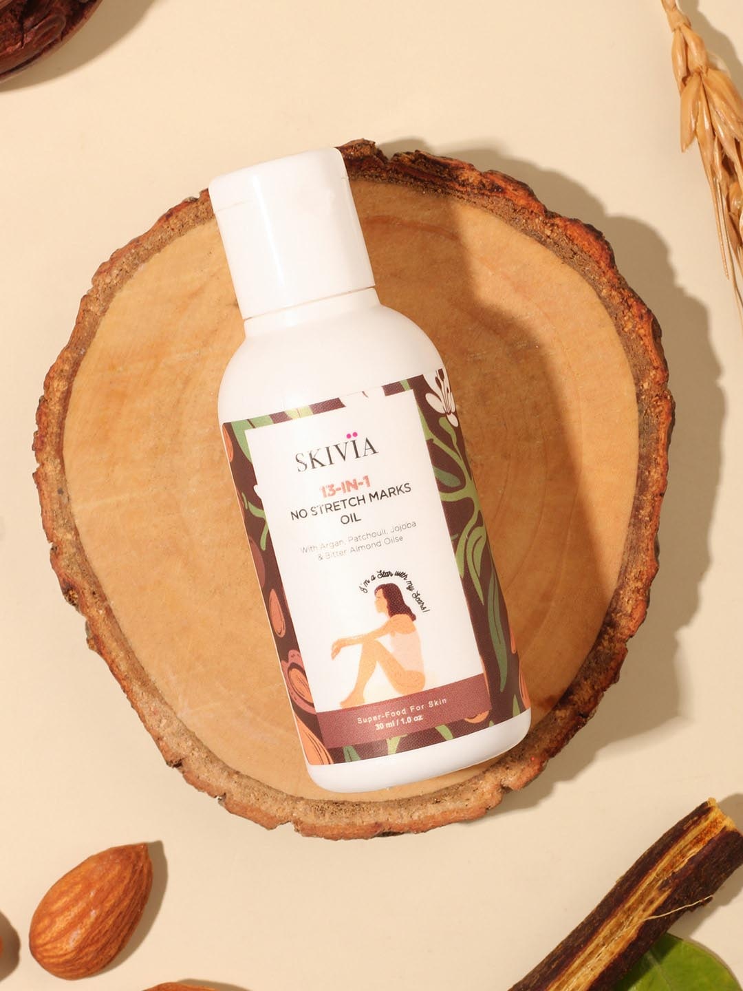 

SKIVIA 13-In-1 No Stretch Marks Oil Formulation - 30ml, Transparent